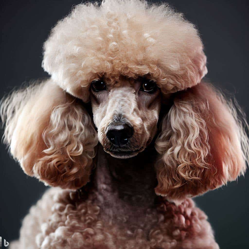 Poodle with a stylish haircut