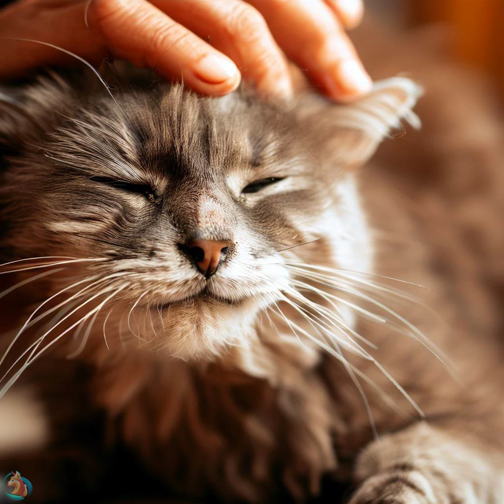 gato mayor recibiendo atención y cuidados de calidad