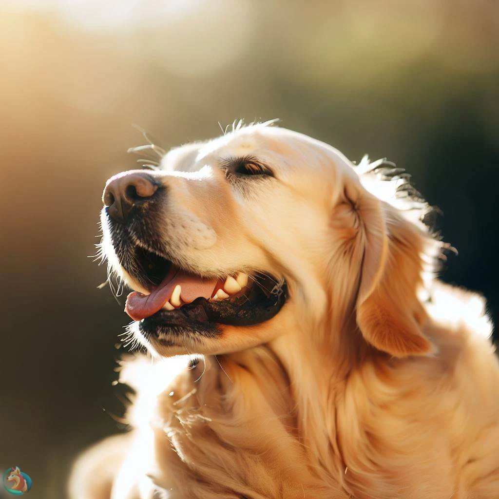 golden retriever disfrutando del sol al aire libre