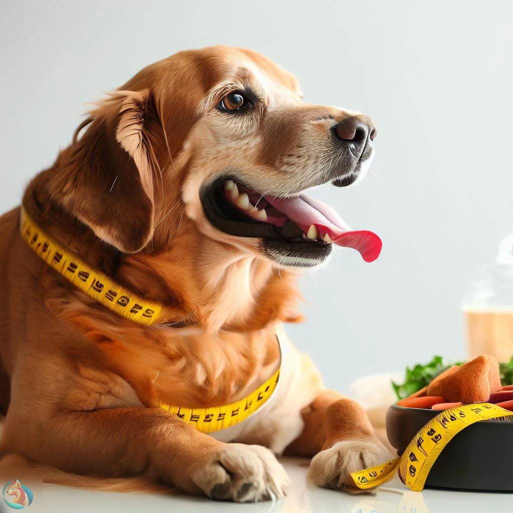 perro manteniendo un peso saludable a través de una alimentación y ejercicio adecuados