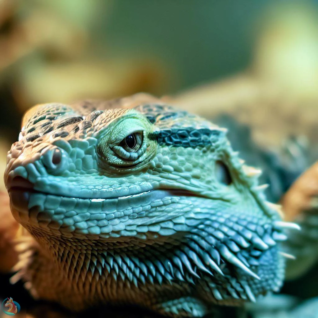 reptil en ambiente calmado y seguro