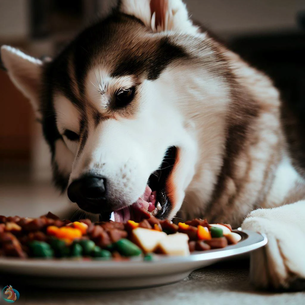 perro disfrutando de una comida casera saludable