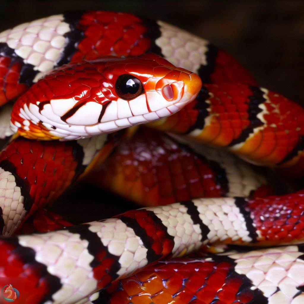 una serpiente falsa coral, el imitador perfecto en el reino serpiente